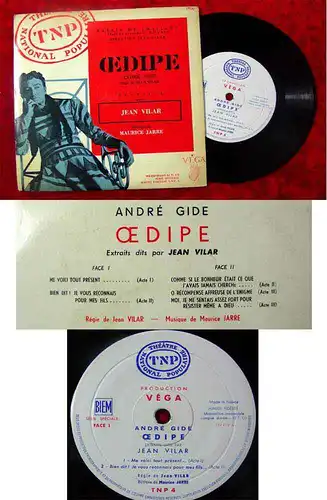 EP André Gide: Oedipe Jean Vilar Musik: Maurice Jarre 1958 Rarität