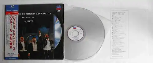 Laser Disc Carreras Domingo Pavarotti In Concert w/ Zubin Mehta (Japan) 1990