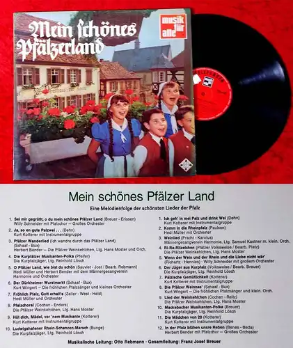 LP Mein schönes Pfälzer Land (Telefunken Musik für Alle NT 294) D