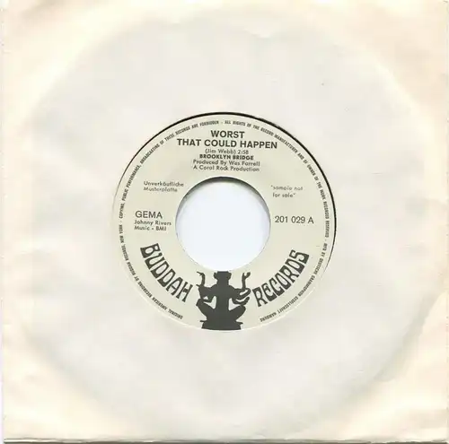 Single Brooklyn Bridge: Worst That Could Happen (Buddah 201 029) D 1968 Promo