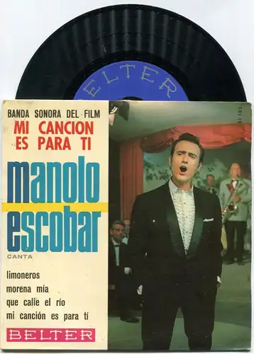 EP Manolo Escobar: Mi Cancino Es Para Ti + 3 (Belter 51185) Spain