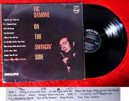 LP Vic Damone: On the Swingin´ Side (Philips BBL 7476) UK