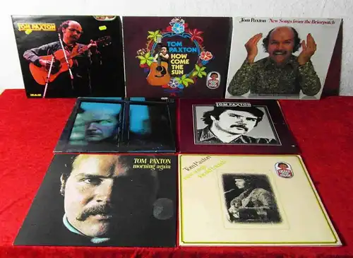 7 Langspielplatten TOM PAXTON  - Vinylsammlung -