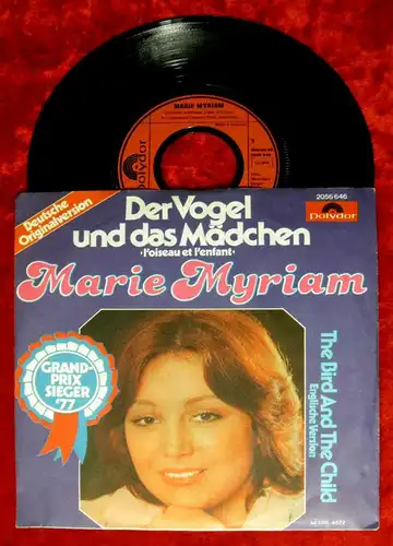 Single Marie Myriam: Der Vogel und das Mädchen (Grand Prix 1977) Polydor