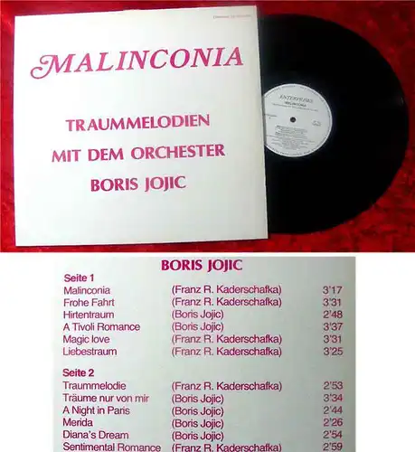 LP Boris Jojic: Malinconia - Traummelodien