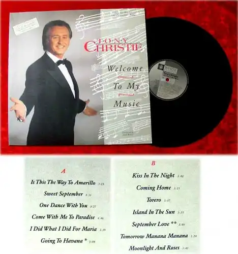 LP Tony Christie Welcome to my music