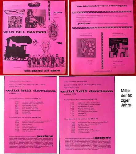 Original Programmheft Wild Bill Davison Dixieland All Stars