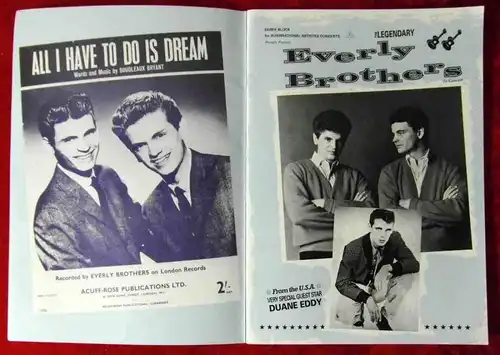 Tourprogramm Everly Brothers & Duane Eddy 1991