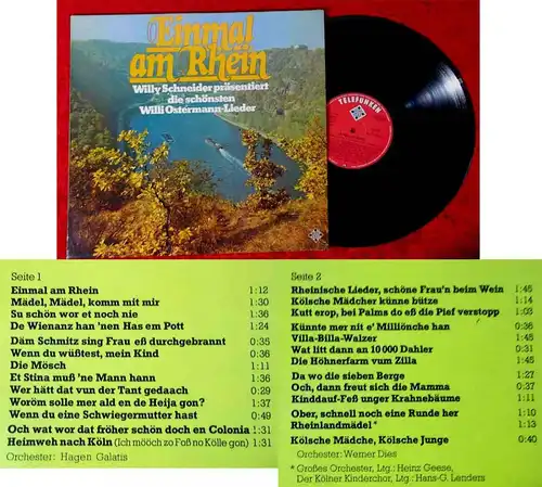 LP Willy Schneider: Einmal am Rhein (Telefunken 622613 AF) D 1976