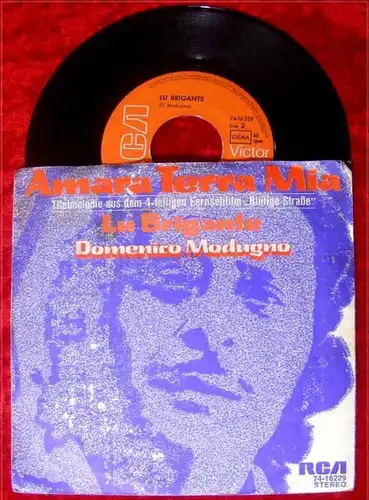 Single Domenico Modugno Amara Terra Mia TV Film Blutige