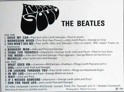 LP Beatles: Rubber Soul (Odeon 1C 062-04 115) D Stereo