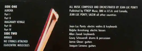 LP Jean-Luc Ponty: Live (Atlantic SD 19229) US 1979