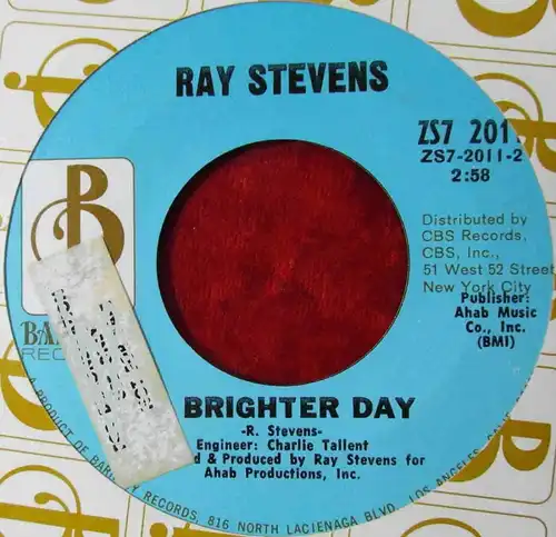 Single Ray Stevens: Everything Is Beautiful (Barnaby ZS7 2011) Musterplatte