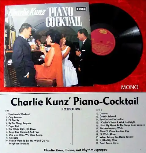 LP Charlie Kunz Piano Cocktail