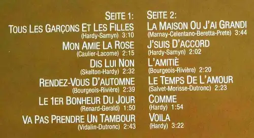 LP Francoise Hardy: Profile (Teldec Vogue 624274 AL) D 