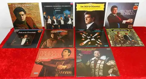 10 Langspielplatten PLACIDO DOMINGO   - Vinylsammlung - 
