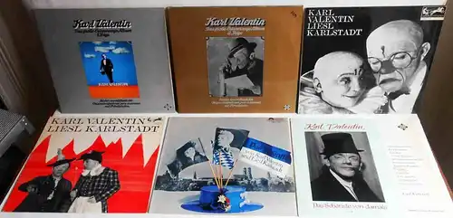 8 Langspielplatten KARL VALENTIN / LIESL KARLSTADT  - Vinylsammlung -