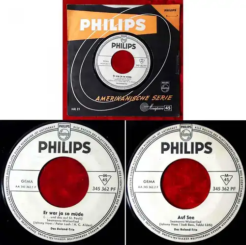 Single Roland Trio: Er war ja so müde... (Philips 345 362 PF) D Promo