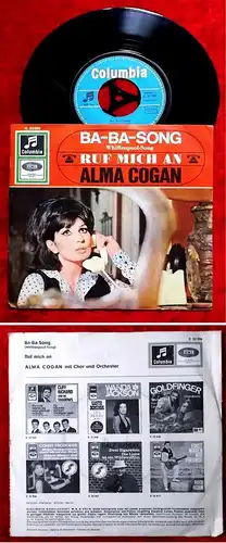 Single Alma Cogan: Ba-Ba Song / Ruf mich an (Columbia C 22 998) D 1965