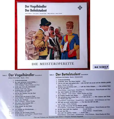LP Vogelhändler / Bettelstudent (Telefunken BLE 14 282-P) D Neuwertig
