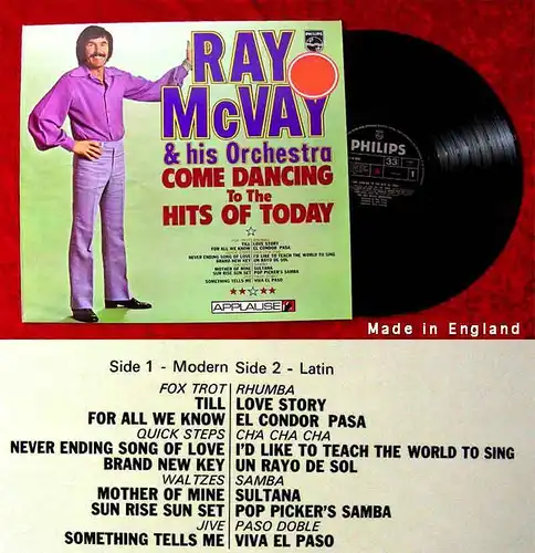 LP Ray McVay: Come Dancing to the Hits of Today (Philips 6414 304) UK 1972