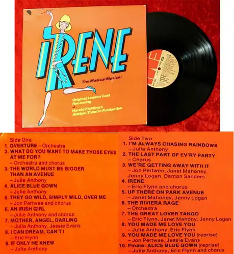 LP Irene - Original London Cast Recording (EMI EMC 3139) UK 1976