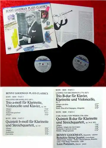 2LP Benny Goodman Plays Classics Beethoven Brahms Weber