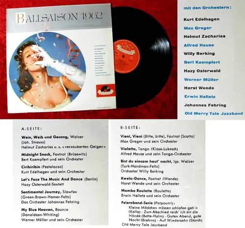 LP Ballsaison 1962 (Polydor LPHM 46 609 HiFi) D 1961