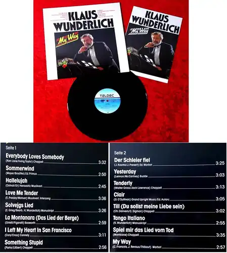 LP Klaus Wunderlich: My Way (Teldec 626893 AS) D 1988 mit Pressemappe