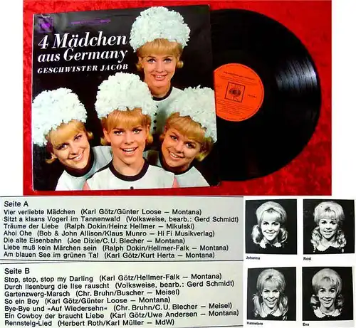 LP Jacob Sisters: 4 Mädchen aus Germany (1965) (CBS) D