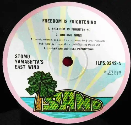 LP Stomu Yamashta´s East Wind : Freedom is Frightening (Island ILPS 9242) UK1973