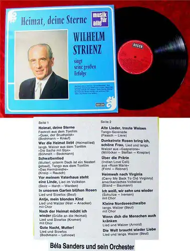 LP Wilhelm Strienz: Heimat, deine Sterne - Seine großen Erfolge  (Decca) D