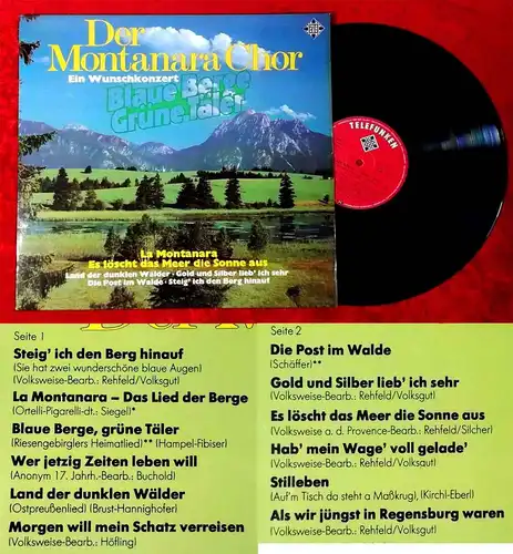 LP Montanara Chor: Ein Wunschkonzert (Telefunken 621187 AS) D 1974