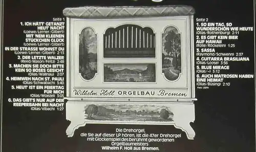 LP Hits auf der Drehorgel (2001 Metronome 201 073) D 1975