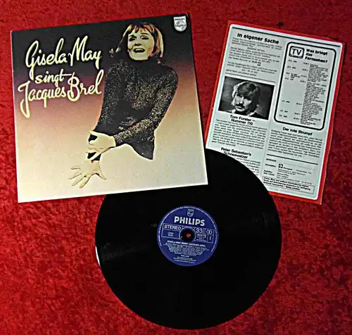 LP Gisela May singt Jacques Brel (Philips 6435 113) D 1981 mit PR Beilage