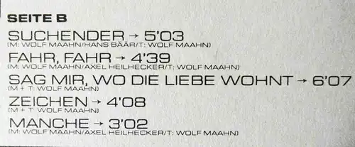 LP Wolf Maahn: Was? (EMI 1C 066 7 92438 1) D 1989