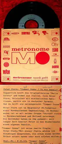 Single Peter Stern: Sommer Sonne (Metronome M 25 450) D 1971 Infosingle