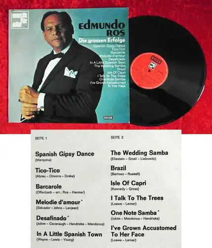 LP Edmundo Ros: Die großen Erfolge (Decca ND 575 Musik für Alle Serie) D