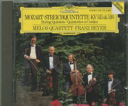 CD Melos Quartett: Mozart Streichquintette KV 515 & 516 (DGG) 1987