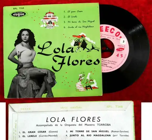 EP Lola Flores: El Gran Cesar + 3 (Vogue EPL 7268) F