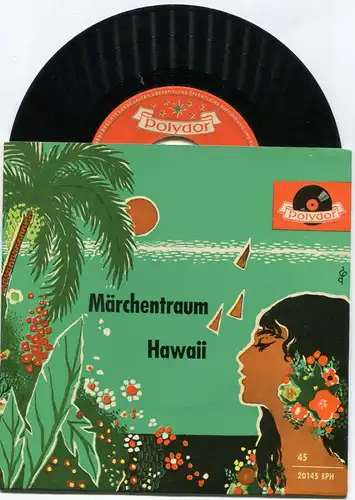 EP Hula Hawaiian Quartett: Märchentraum Hawaii (Polydor 20 145 LPH) D 1956