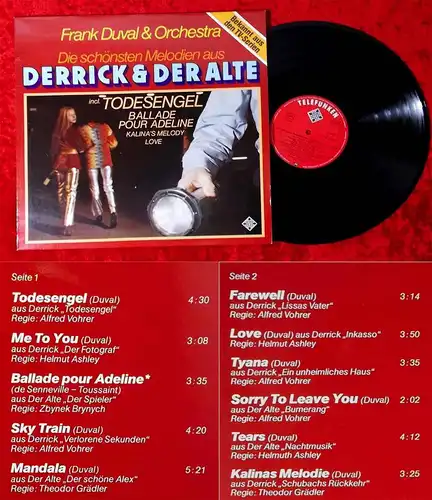LP  Frank Duval: Die schönsten Melodien aus Derrick & Der Alte /Telefunken 62414
