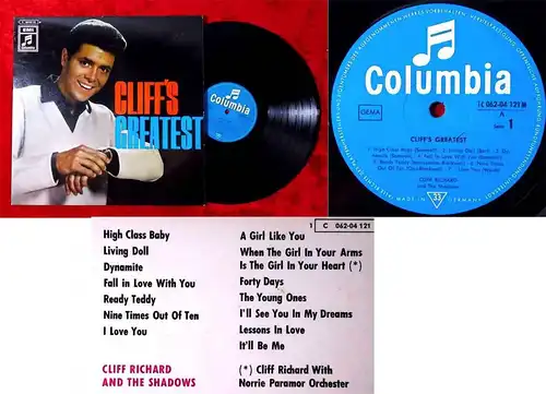 LP Cliff Richard: Cliff´s Greatest (Columbia 1 C 062-04 121 M) D