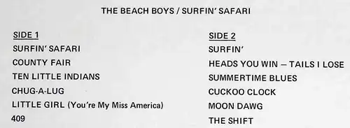 LP Beach Boys: Surfin´ Safari (Capitol SY-4572) US RE