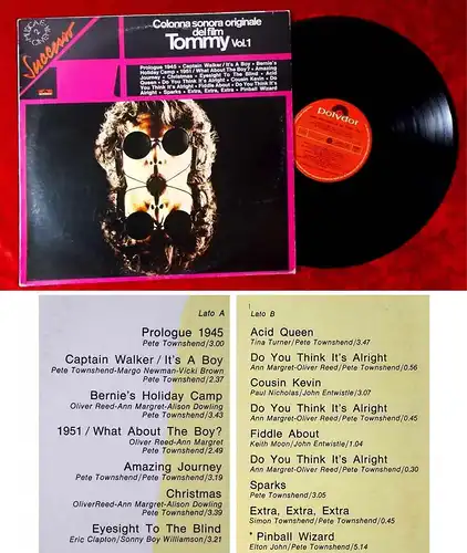 LP Who: Tommy Vol. 1 (Polydor Success 2486 161) Italien 1975
