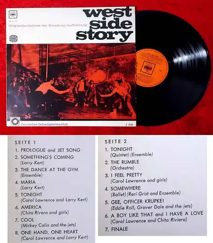 LP West Side Story - Deutscher Schallplattenclub J 011
