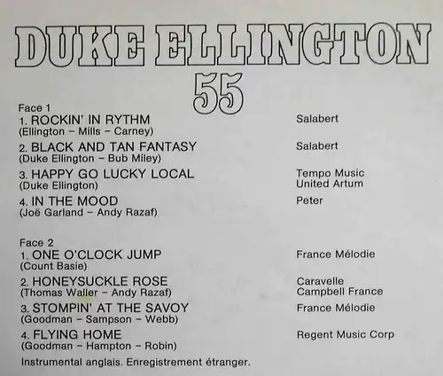 LP Duke Ellington: 55 (MfP 2M 048 52 158) F 1976