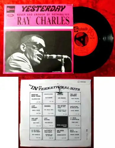 Single Ray Charles: Yesterday (EMI Stateside FSS 525) F