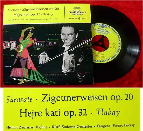 EP Helmut Zachairas Sarasate Zigeunerweisen op 20 Hubay
