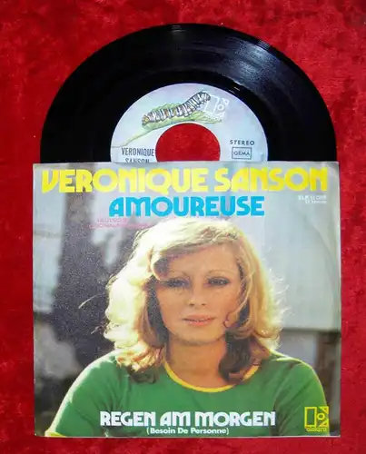 Single Veronique Sanson: Amoureuse / Regen am Morgen (Elektra ELK 12 088) D 1973